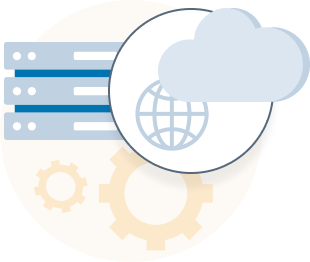 Illustration representing cloud computing