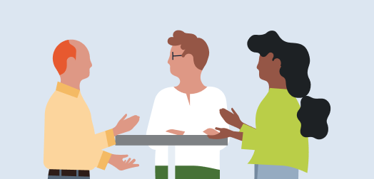 Illustration representing interpersonal communication