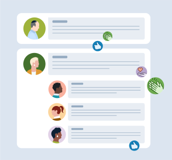 Illustration of professional messaging on a laptop