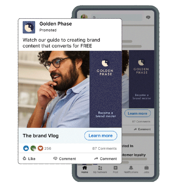 Promoted social ad for Golden Phase vlog
