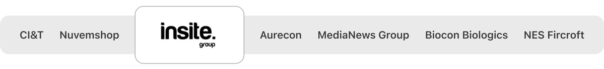 CI&T, Nuvemshop, Insite Group, Aurecon, MediaNews Group, Biocon Biologics e NES Fircroft
