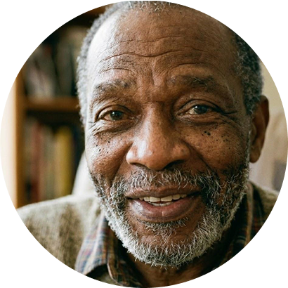 Smiling man close-up portrait