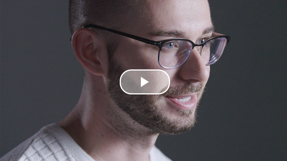 Video still frame from an interview