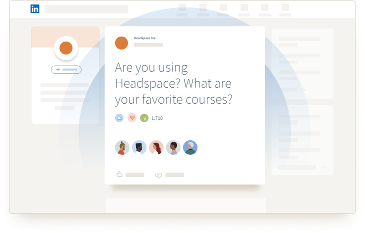 Illustration showing a customer spotlight of Headspace