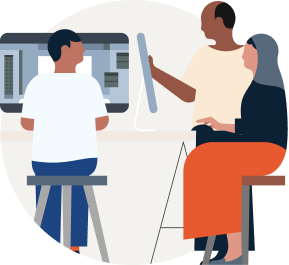 What is digital upskilling illustration