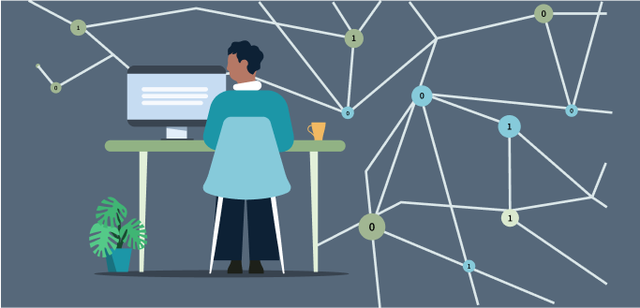 Illustration representing the tech skills talent gap