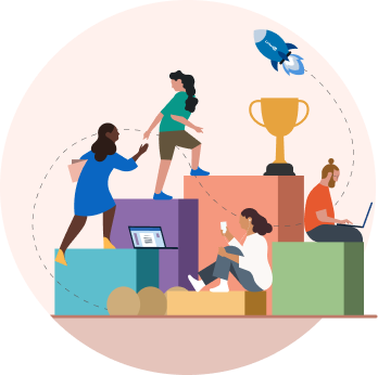 Illustration representing empowering employees