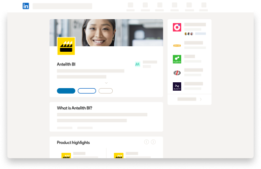 An illustration of a company's LinkedIn page.
