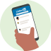 Icon representing encouraging employees to post pictures
