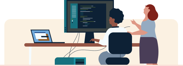 Illustration representing a change in technology
