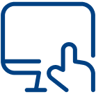 Icon representing role-specific digital upskilling and digital transformation
