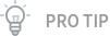 Pro tip lightbulb icon