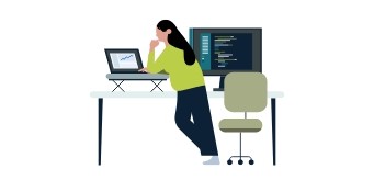 illustration of person in lounge chair using a smart phone