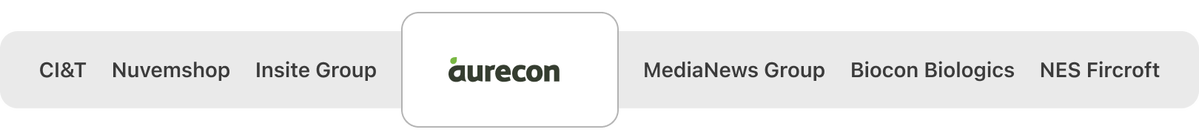 CI&T, Nuvemshop, Insite Group, Aurecon, MediaNews Group, Biocon Biologics e NES Fircroft