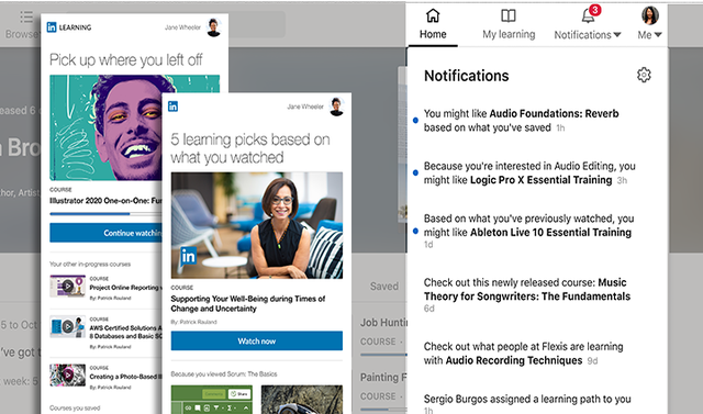 Enhanced learner comms to keep learning top of mind