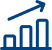 icon of a rising bar graph