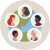 Icon representing focusing on DEI