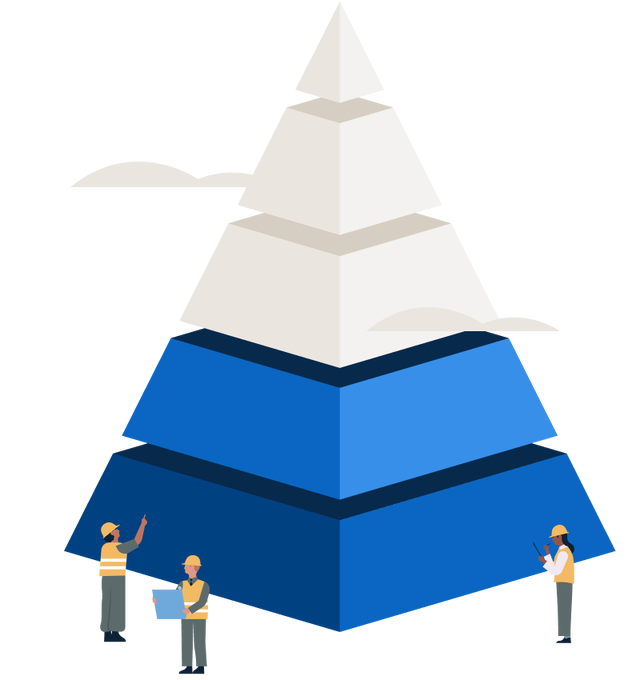 Illustration of Applying pyramid