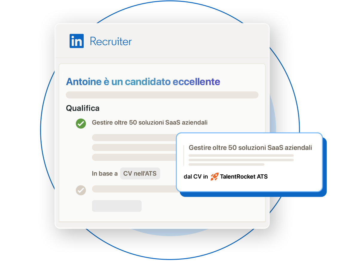 Interfaccia dei migliori candidati di LinkedIn Recruiter