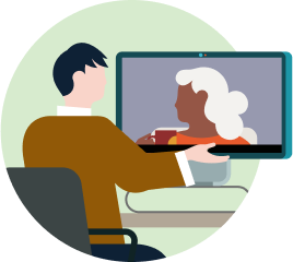 Illustration representing a collaborative environment
