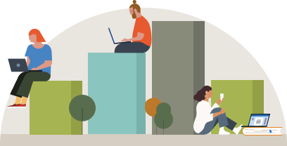 Illustration of variety in online learning content