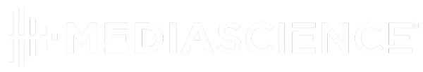 Mediascience wordmark with vertical bar icon