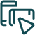 Icon of a message moving between two mobile devices