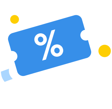 Colorful discount coupon tickets illustration