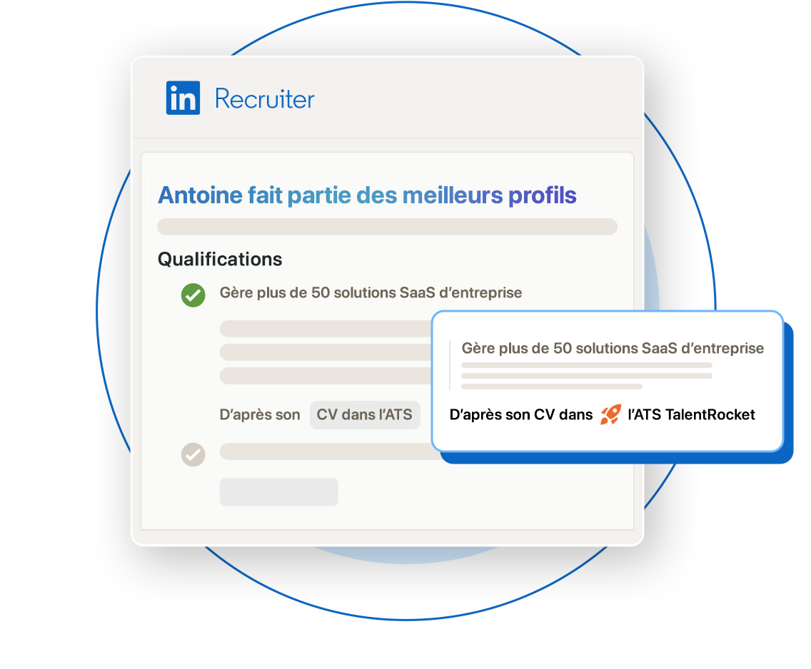 LinkedIn Recruiter Top Candidate UI