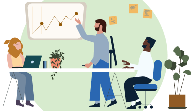 Working with digital transformation stakeholders illustration