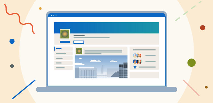 A nonprofit organization’s LinkedIn Page is open on a laptop.