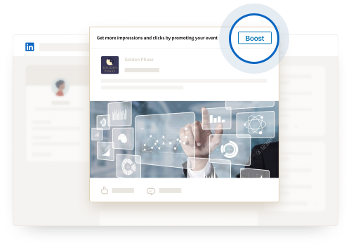 Image of screen depicting Boosting on LinkedIn