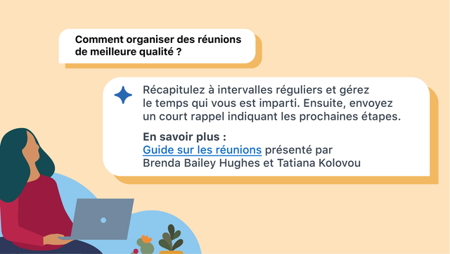 Gif d’une personne utilisant le coaching assisté par l’IA.