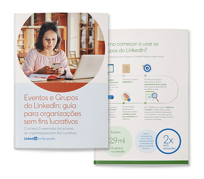 Visão geral do recurso "Eventos e grupos no LinkedIn: guia para organizações sem fins lucrativos"