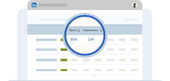 Illustratie van een spreadsheet met statistieken in een webbrowser.