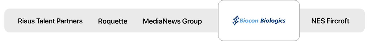 Risus Talent Partners, Roquette, MediaNews Group, Biocon Biologics, and NES Ficoft