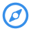Blue compass icon