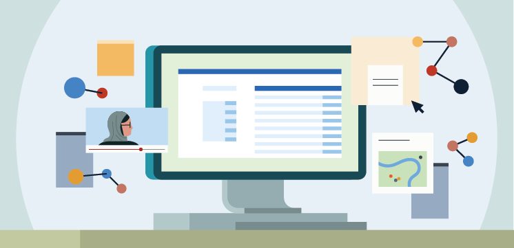 Illustration representing different ways nonprofits can use LinkedIn.
