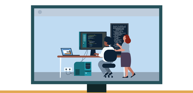 Illustration représentant le coaching et mentorat