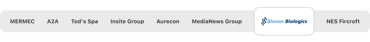 MERMEC, A2A, Tod's Spa, Insite Group, Aurecon, MediaNews Group, Biocon Biologics e NES Fircroft