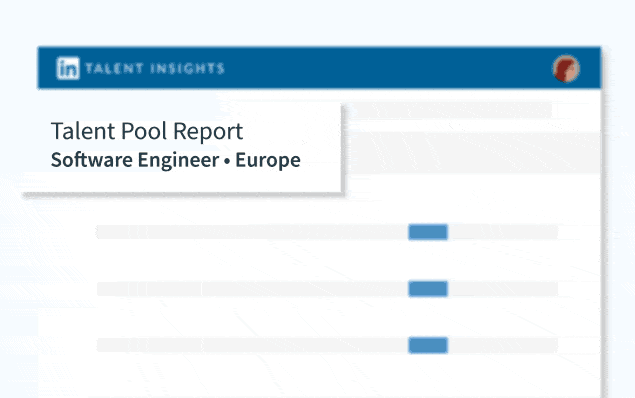 Animation of LinkedIn Talent Insights, outlining steps of how it can be used to inform smart workforce investments