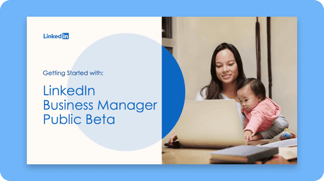 LinkedIn Business Manager public beta banner