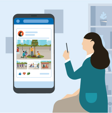 Illustration representing multi-image posts