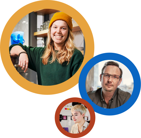 Portraits of 3 Swiss business professionals