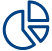 Icon of a pie chart highlighting two segments.