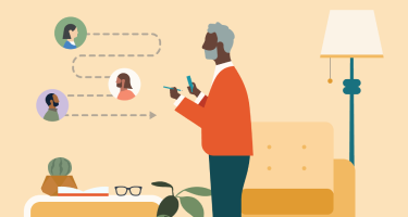 Illustration of a professional considering the talent pipeline