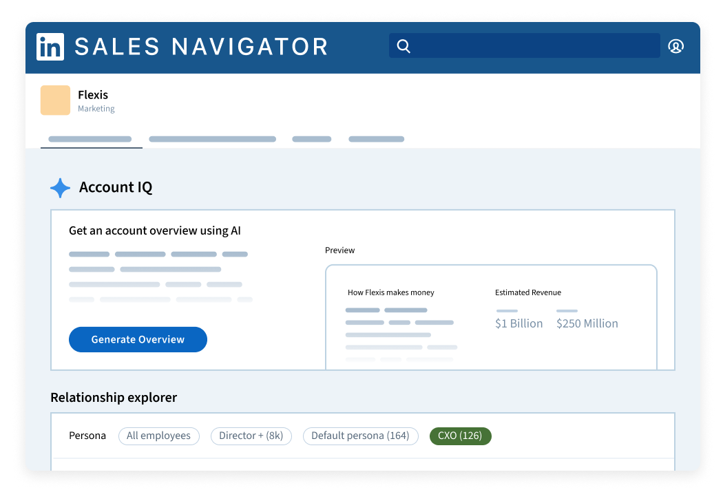 Illustration of LinkedIn's Sales Navigator account IQ