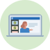 Icon representing engaging with existing content