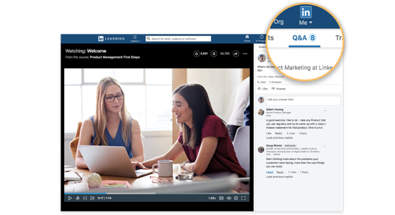 LinkedIn Learning Q&A feature