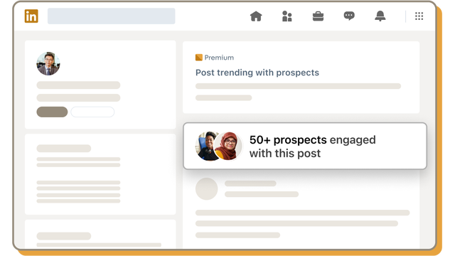 LinkedIn UI of trending prospect posts